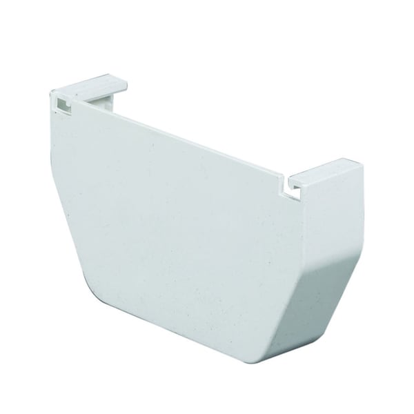 Amerimax Home Products Amerimax 5.8 in. H X 4.5 in. W X 5 in. L White Vinyl U Gutter End Cap T0511 - main
